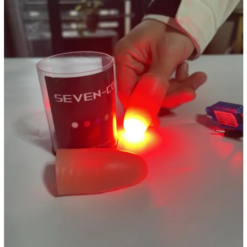 Thumb Tip Magic Trick Set - Tujuh Warna Lampu LED Ujung Jari