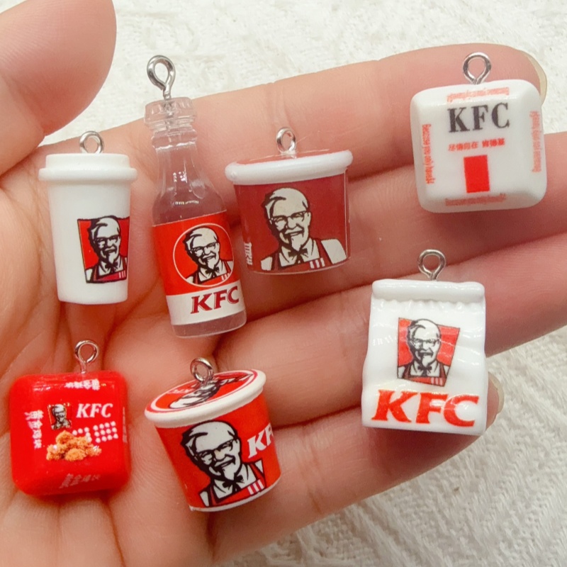 Novelty Gifts - 10 buah gantungan kunci tas makanan