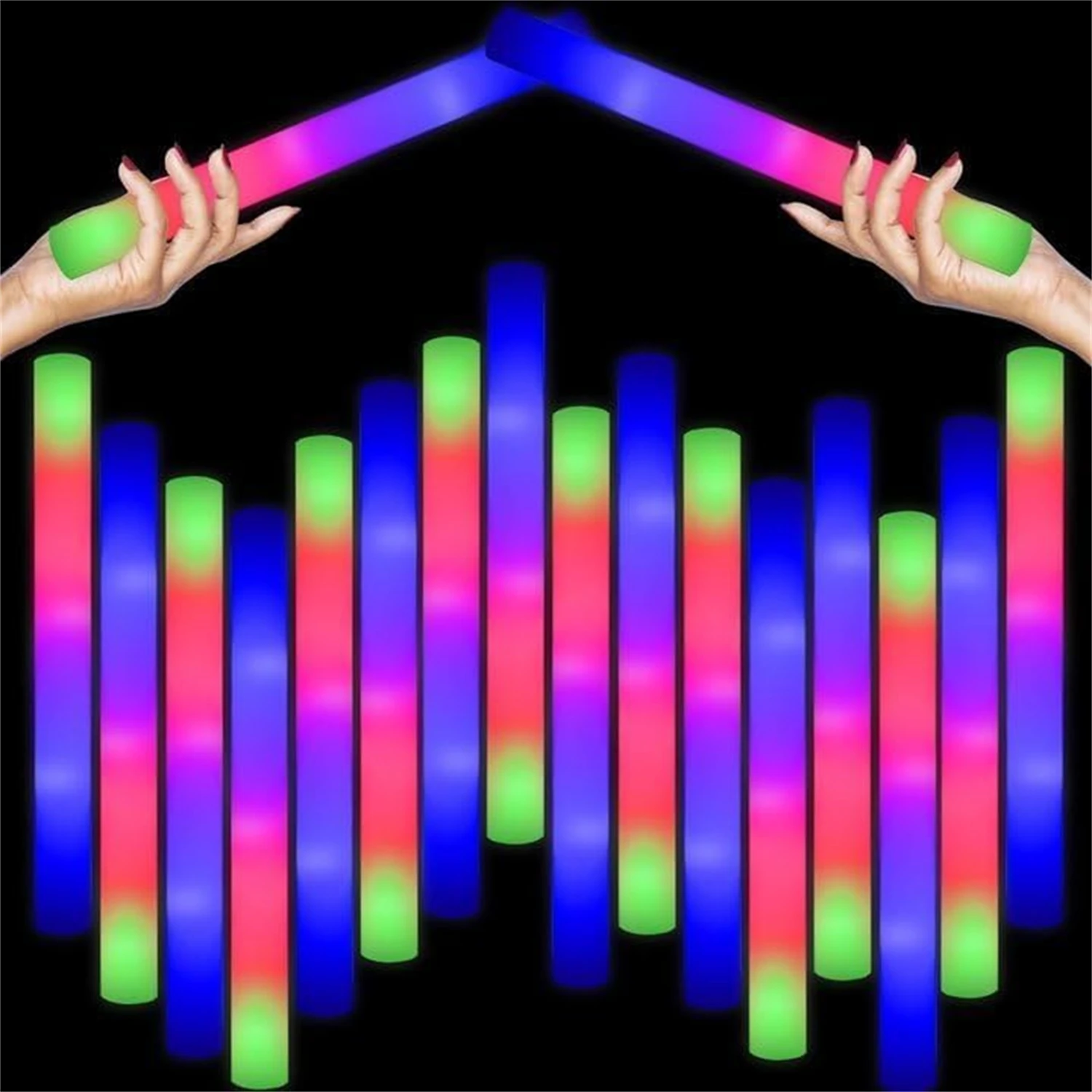 Flashing Led Foam Sticks Party - 50 Buah Tongkat Cahaya Busa LED