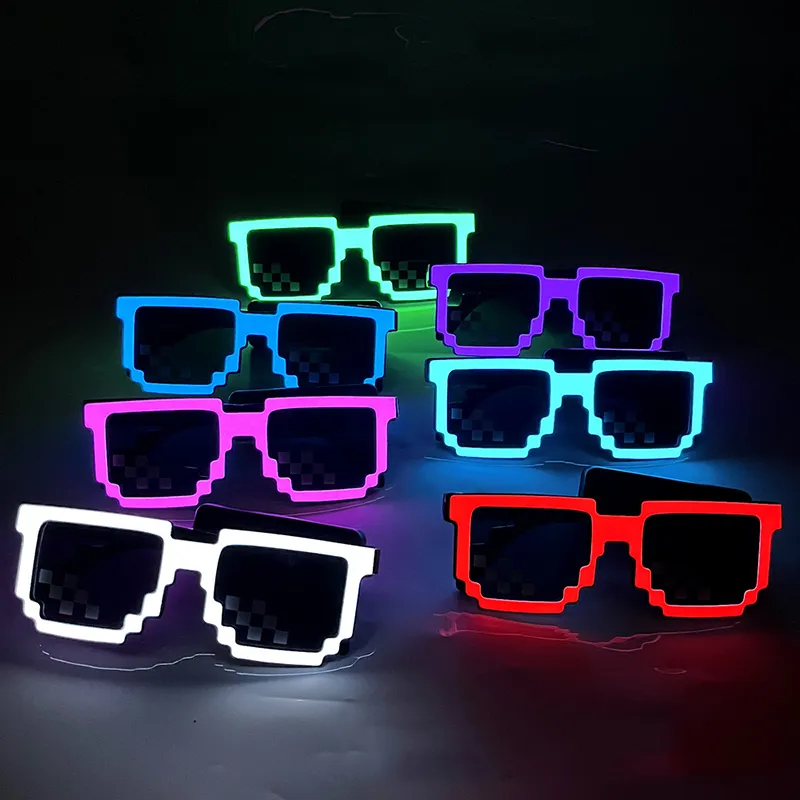 Glow In The Dark Party Glasses - Kacamata LED Nirkabel Menyala Kacamata Pixel
