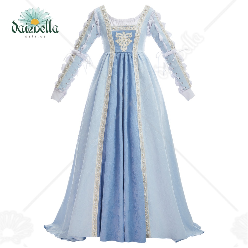 Medieval Renaissance Dress Women - DAIZBELLA Kostum Renaisans Wanita Gaun Istana