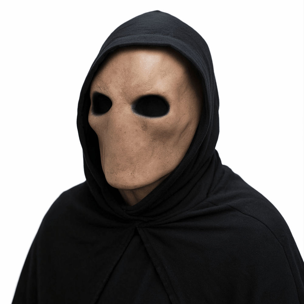 Latex Alien Mask Realistic - Topeng Slenderman Halloween Tanpa Wajah, Topeng
