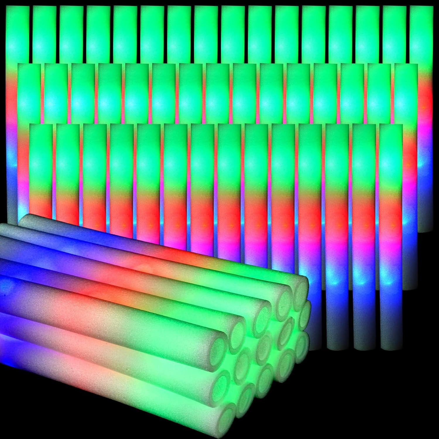 Flashing Led Foam Sticks Party - Tongkat menyala dalam gelap, perlengkapan pesta