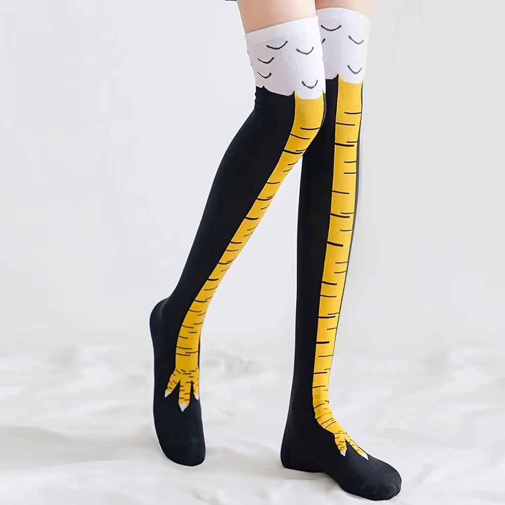Funny Chicken Leg Socks - 1/2 pasang Kaus Kaki Setengah Paha