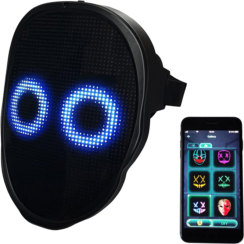 Led Purge Mask Halloween - Masker Menyala LED Pesta Penginderaan Gerakan