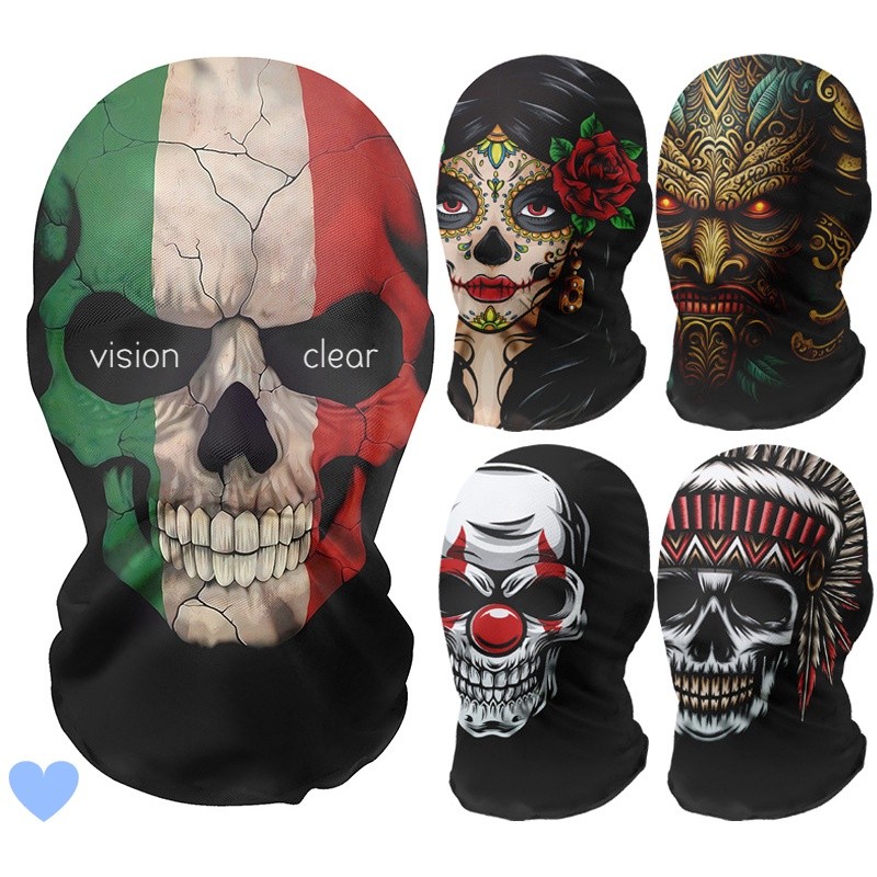 Led Purge Mask Halloween - Topeng Balaclava Jaring Penutup Wajah Model