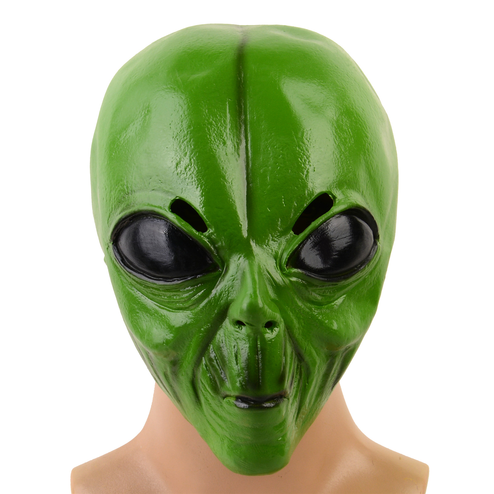 Latex Alien Mask Realistic - 1 Buah Masker Kepala Alien Hijau