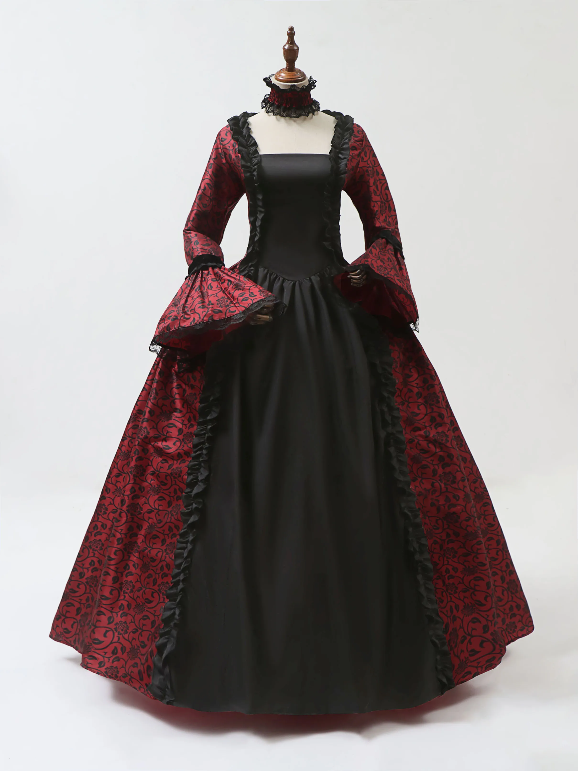 Medieval Renaissance Dress Women - Gaun Cosplay Marie Antoinette Gaun Formal