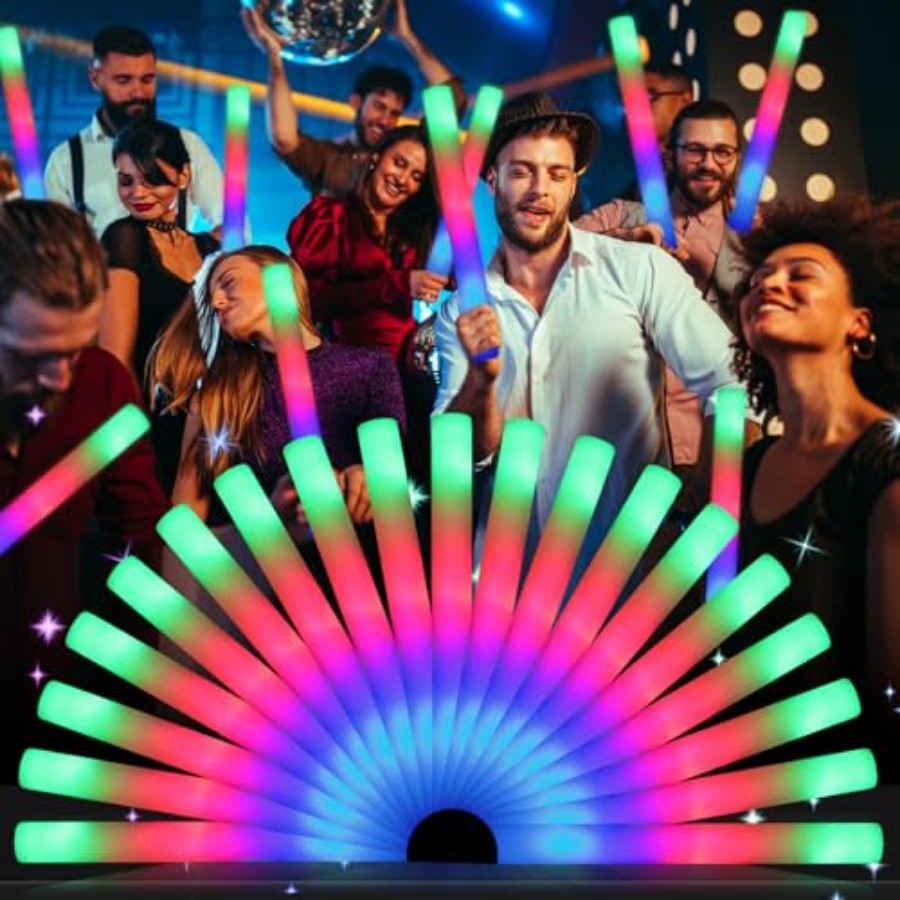 Flashing Led Foam Sticks Party - Paket Tongkat Busa Bercahaya, Tongkat Busa