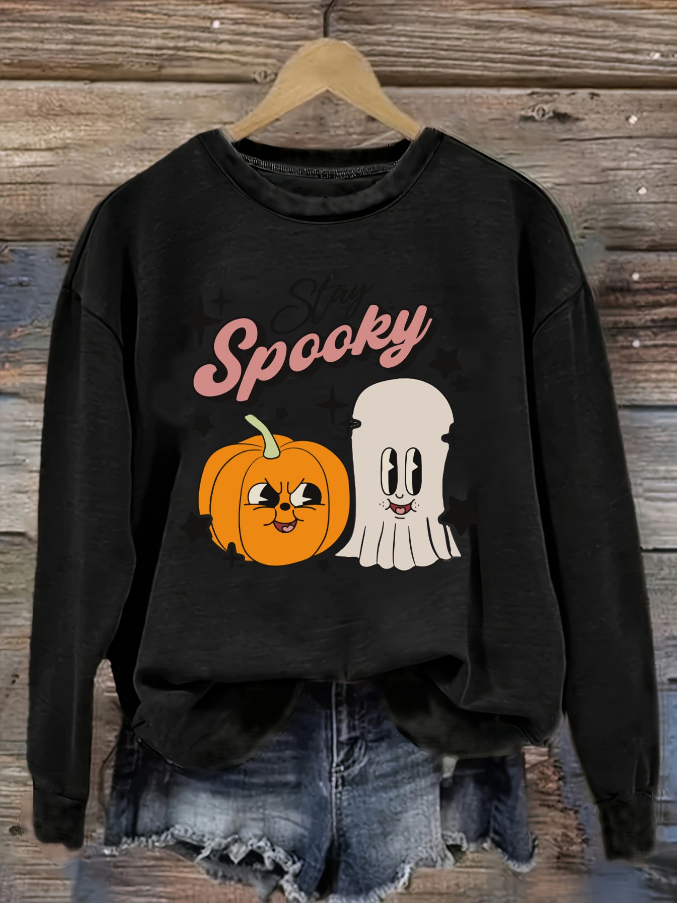 Costumes - Kaos Wanita Lengan Panjang Kasual dengan