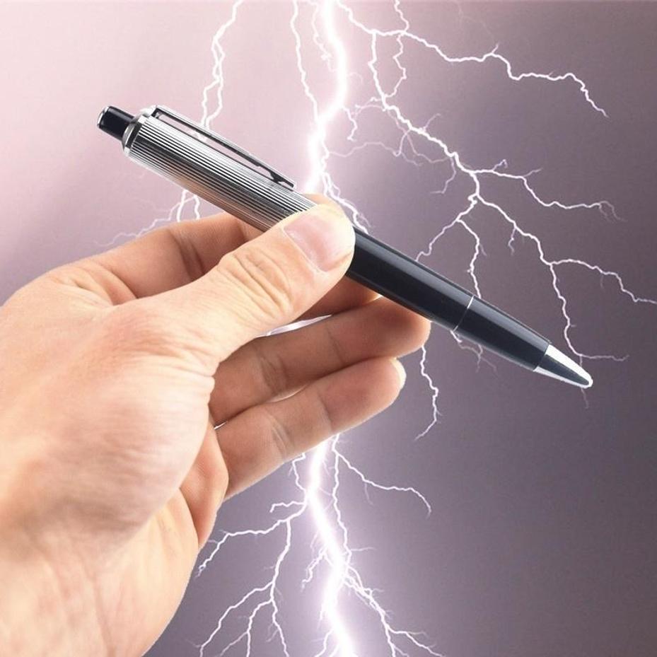 Shock Pen Prank Toy - 1 Buah Pena Bolpoin Kreatif Unik
