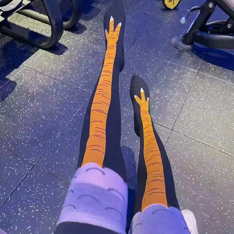 Funny Chicken Leg Socks - Kaus Kaki Wanita Trendi dengan Panjang
