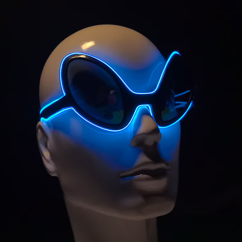 Glow In The Dark Party Glasses - Kacamata Alien LED Menyala Keren Kacamata