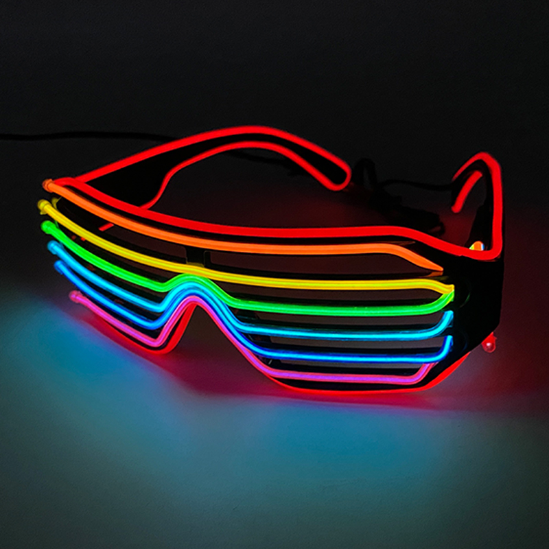 Glow In The Dark Party Glasses - Kacamata menyala warna-warni Neon LED kacamata
