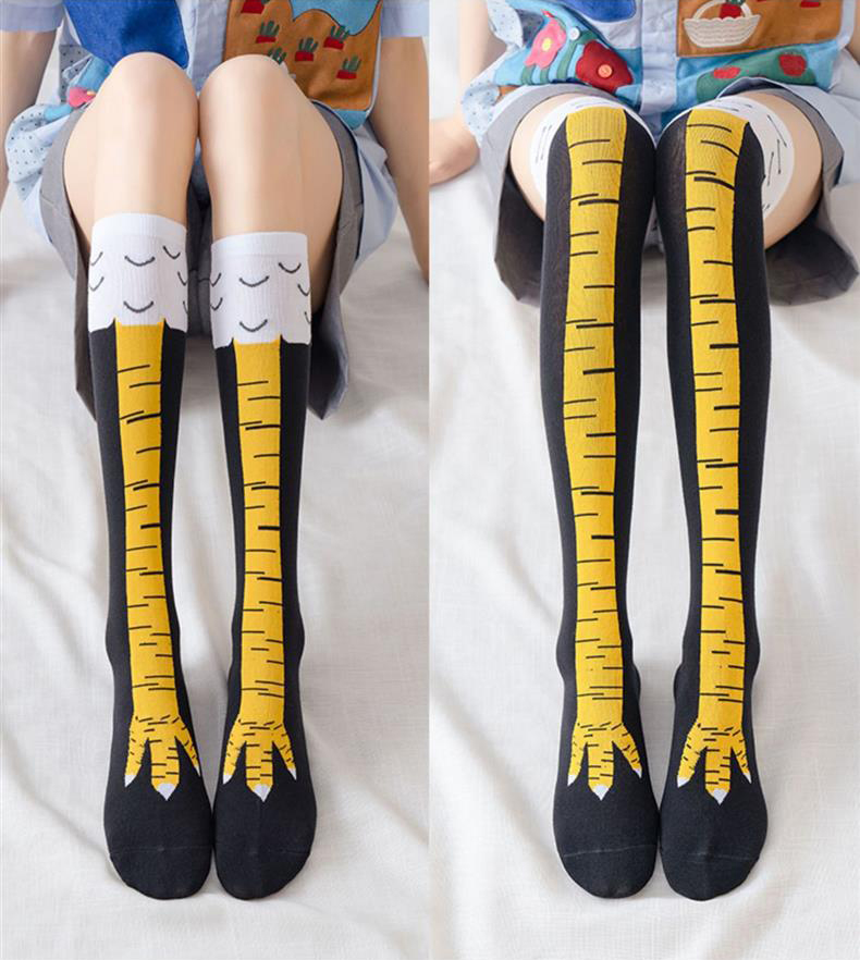 Kaos Kaki Pria 1/2paris Motif  - Funny Chicken Leg Socks ulasan dan harga