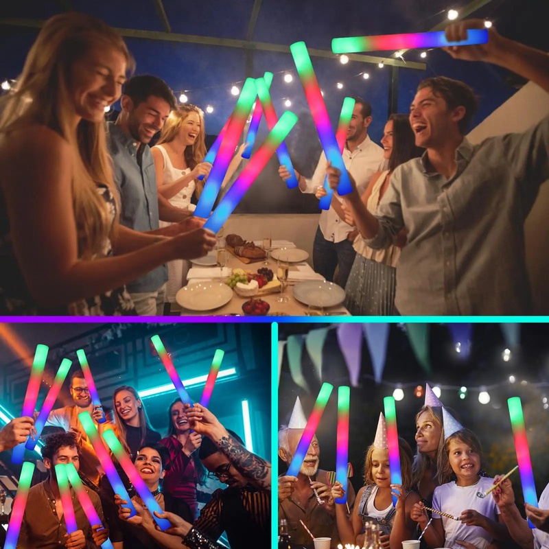 1/15/30 Buah Tongkat Cahaya Bu - Flashing Led Foam Sticks Party ulasan dan harga