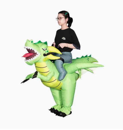 1 pcs Kostum Cosplay Penunggan - Inflatable Dinosaur Costume Adult ulasan dan harga
