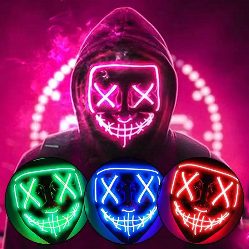Topeng Halloween untuk Pria Wa - Led Purge Mask Halloween ulasan dan harga