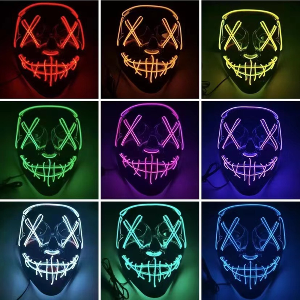 Topeng Halloween untuk Pria Wa - Led Purge Mask Halloween ulasan dan harga