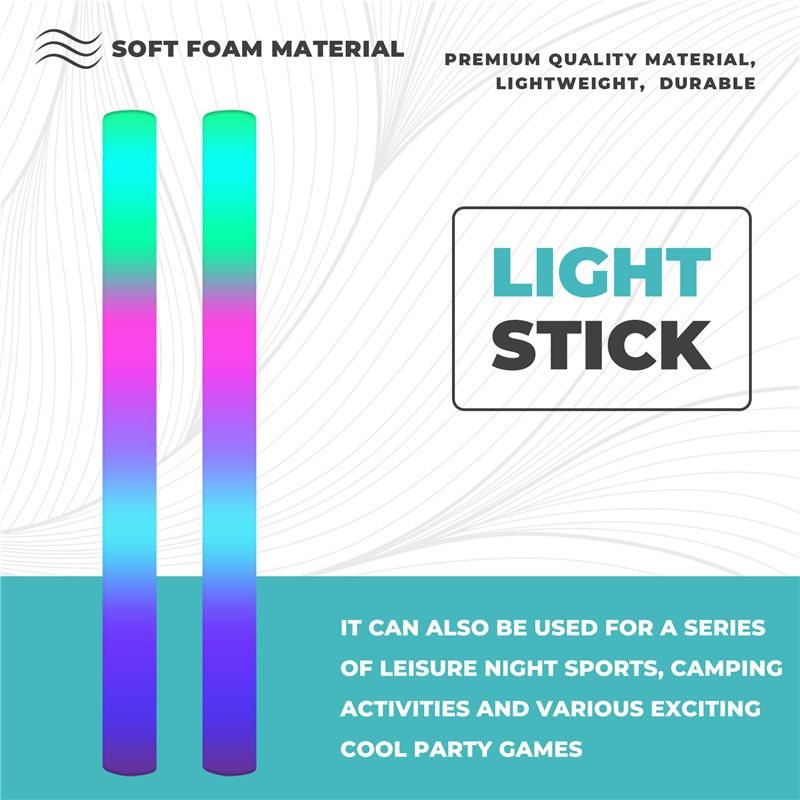 A68P-12 Buah Tongkat Busa Meny - Flashing Led Foam Sticks Party ulasan dan harga
