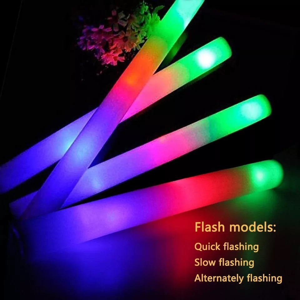 Tongkat Pijar LED 100 Buah, To - Flashing Led Foam Sticks Party ulasan dan harga