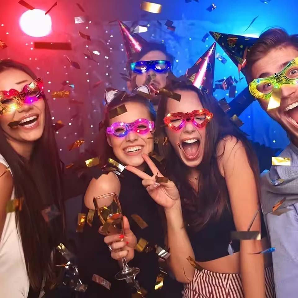 Kacamata Glow In The Dark Gros - Glow In The Dark Party Glasses ulasan dan harga