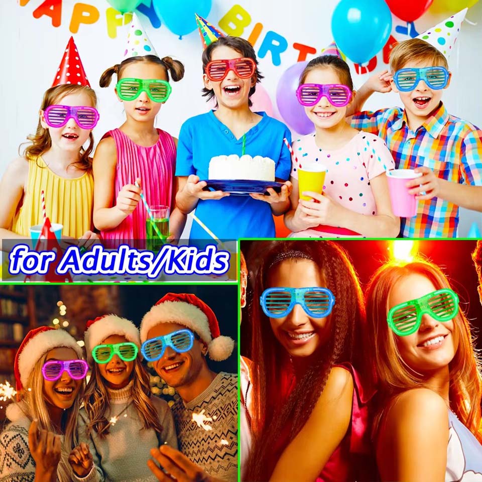 5-50 Buah Kacamata LED Menyala - Glow In The Dark Party Glasses ulasan dan harga