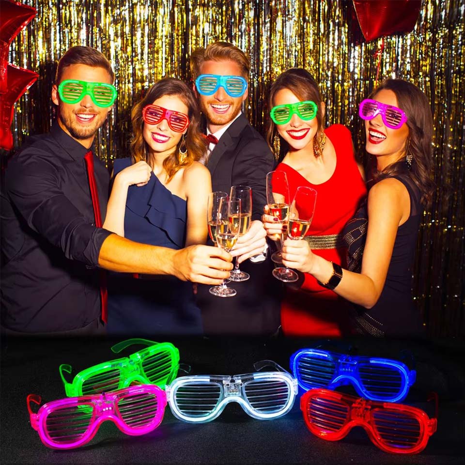 5-50 Buah Kacamata LED Menyala - Glow In The Dark Party Glasses ulasan dan harga