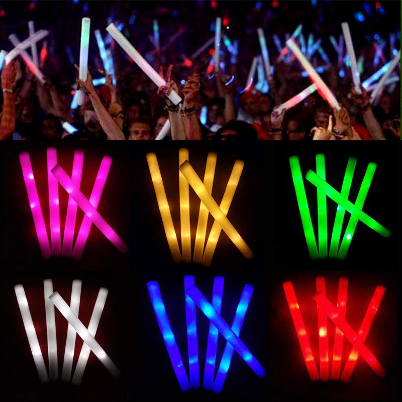 30/50 Buah Led Batang Busa Ber - Flashing Led Foam Sticks Party ulasan dan harga