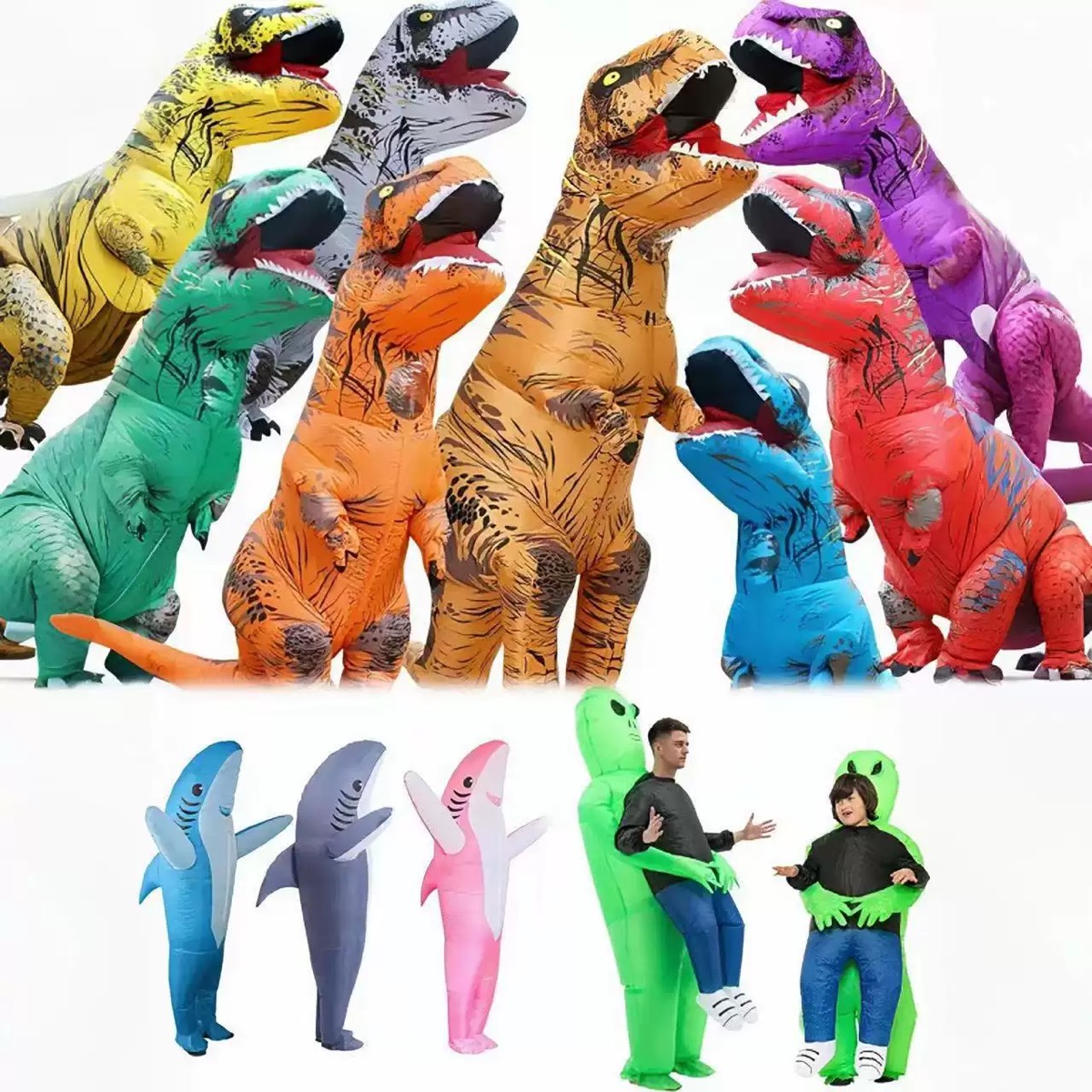 Kostum T-Rex Tiup Dewasa, Paka - Inflatable Dinosaur Costume Adult ulasan dan harga