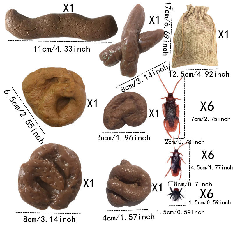 6/24 Buah Mainan Lelucon Kotor - Fake Poop Gag Gift ulasan dan harga