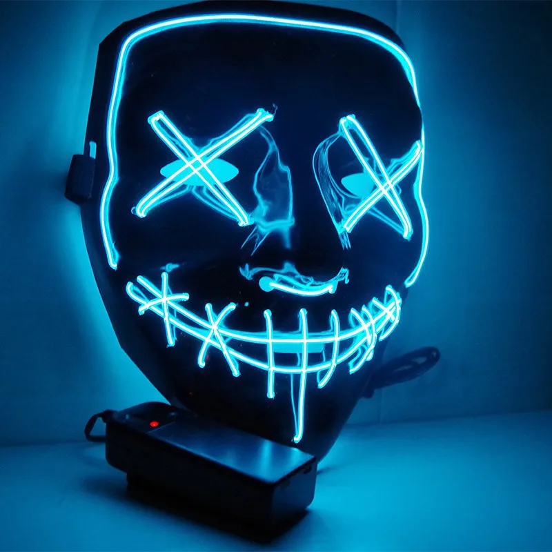 Topeng bersinar menakutkan nir - Led Purge Mask Halloween ulasan dan harga