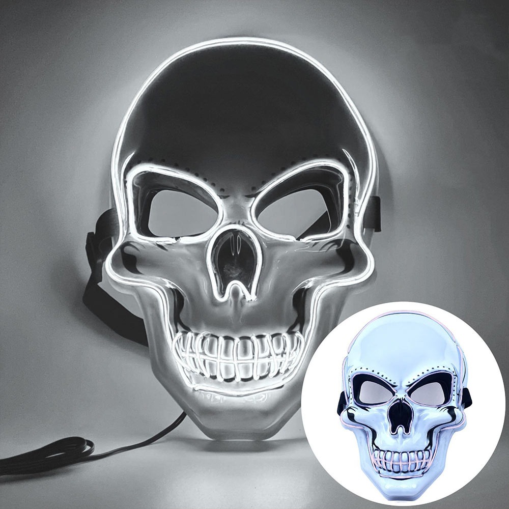 Masker Tengkorak Halloween Hor - Led Purge Mask Halloween ulasan dan harga