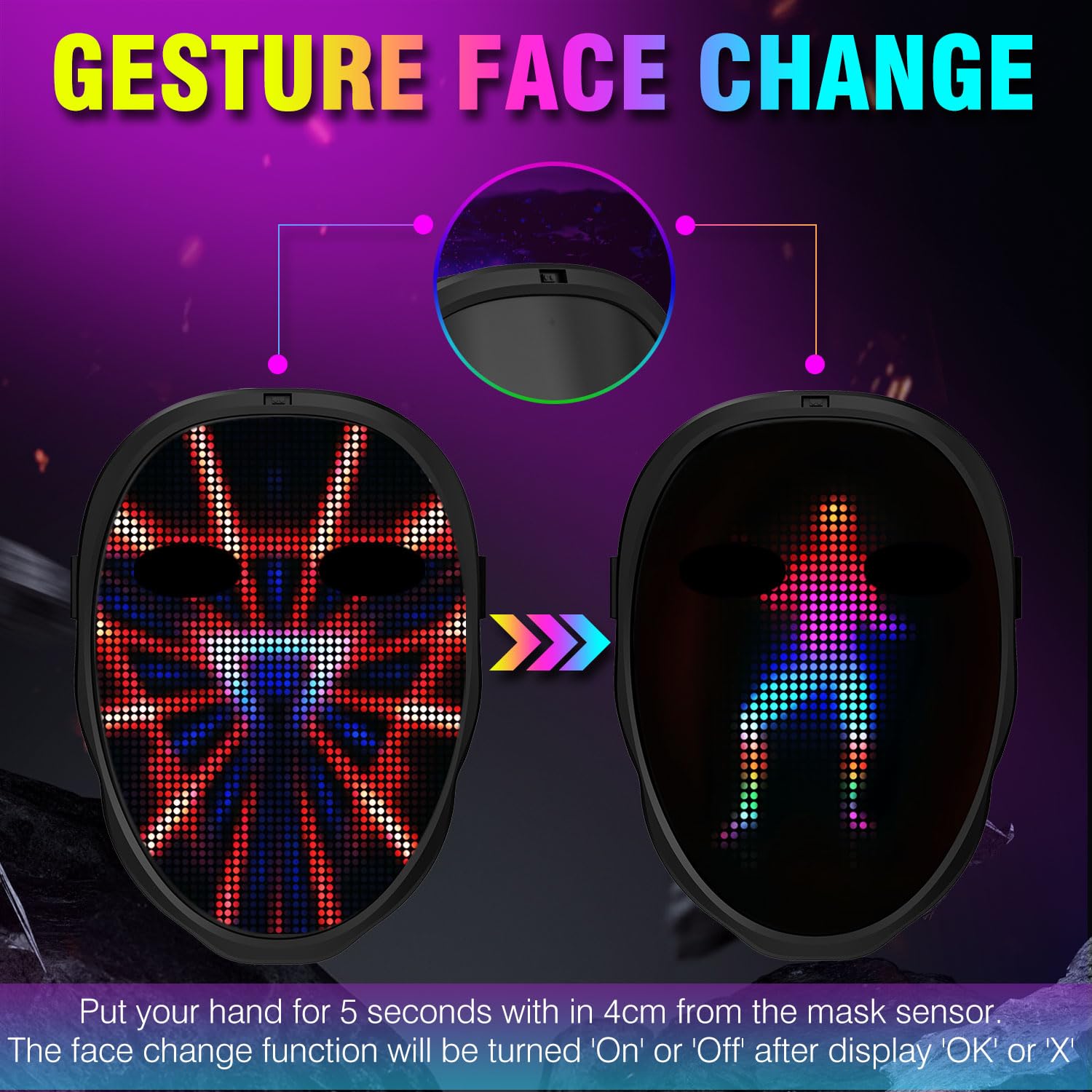 Masker Menyala LED Pesta Pengi - Led Purge Mask Halloween ulasan dan harga