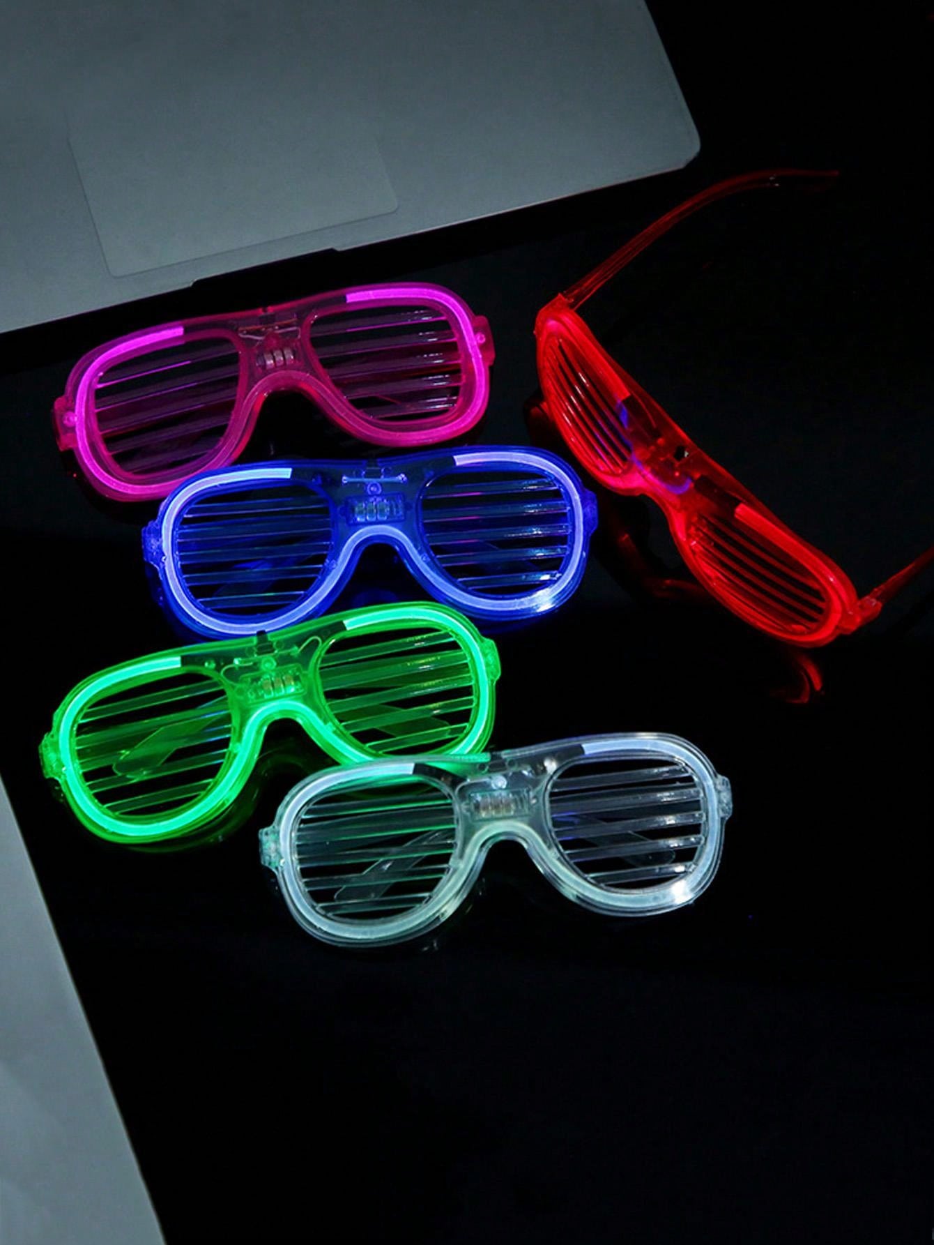 Kacamata lampu Led, 5/10 buah  - Glow In The Dark Party Glasses ulasan dan harga