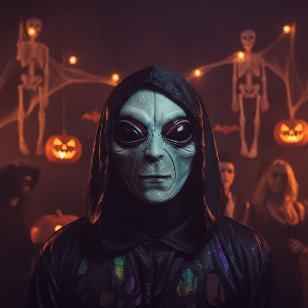 Topeng Alien Bahan Lateks, Top - Latex Alien Mask Realistic ulasan dan harga