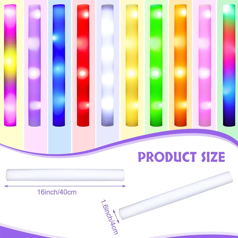 20 Buah Tongkat Cahaya Busa Wa - Flashing Led Foam Sticks Party ulasan dan harga