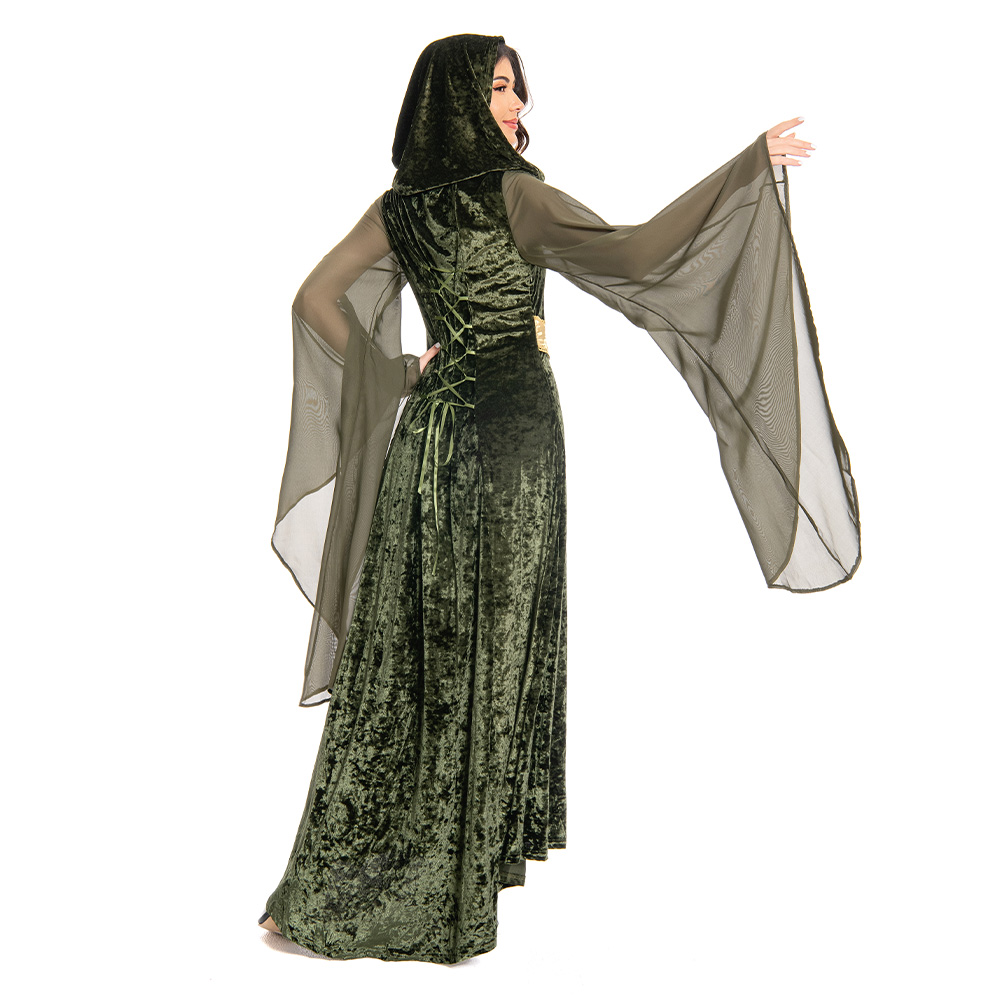 Gaun Hijau Cosplay Wanita Abad - Medieval Renaissance Dress Women ulasan dan harga