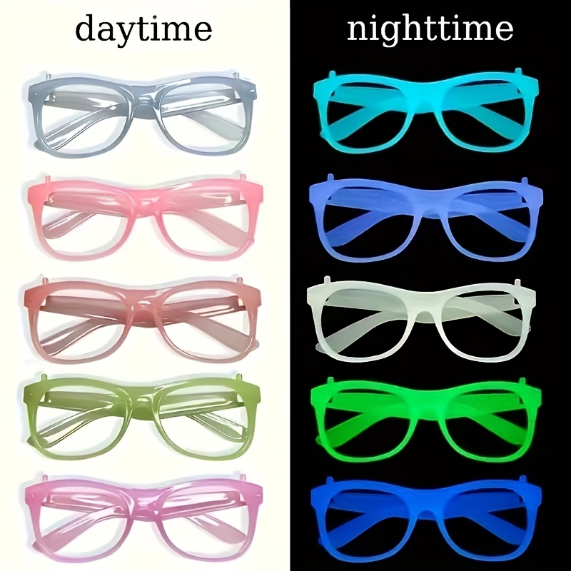 5/12 Pasang Kacamata Pesta Neo - Glow In The Dark Party Glasses ulasan dan harga