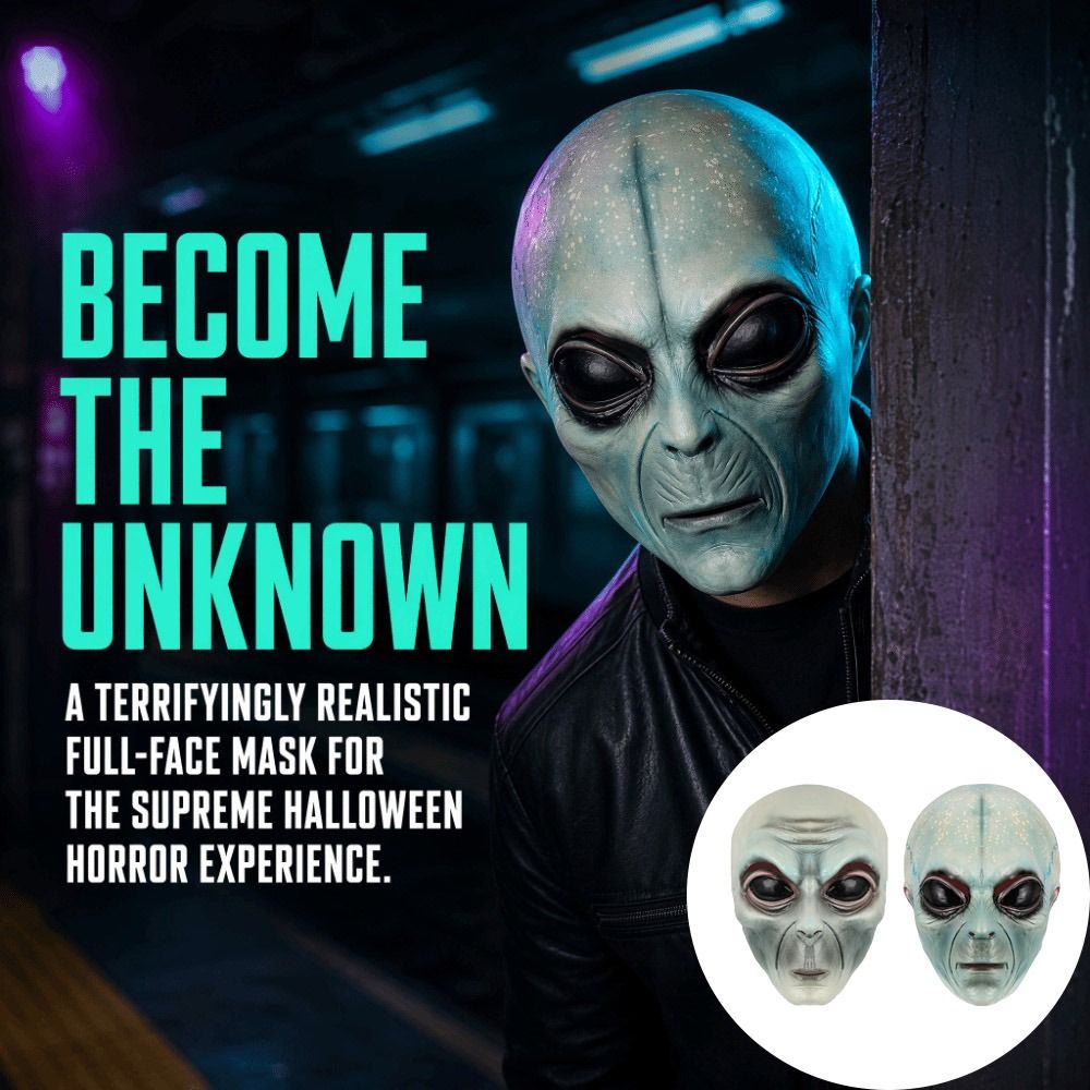 Topeng Alien Bahan Lateks, Top - Latex Alien Mask Realistic ulasan dan harga