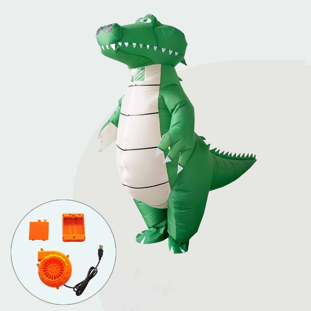 Kostum Dinosaurus Buaya Tiup C - Inflatable Dinosaur Costume Adult ulasan dan harga