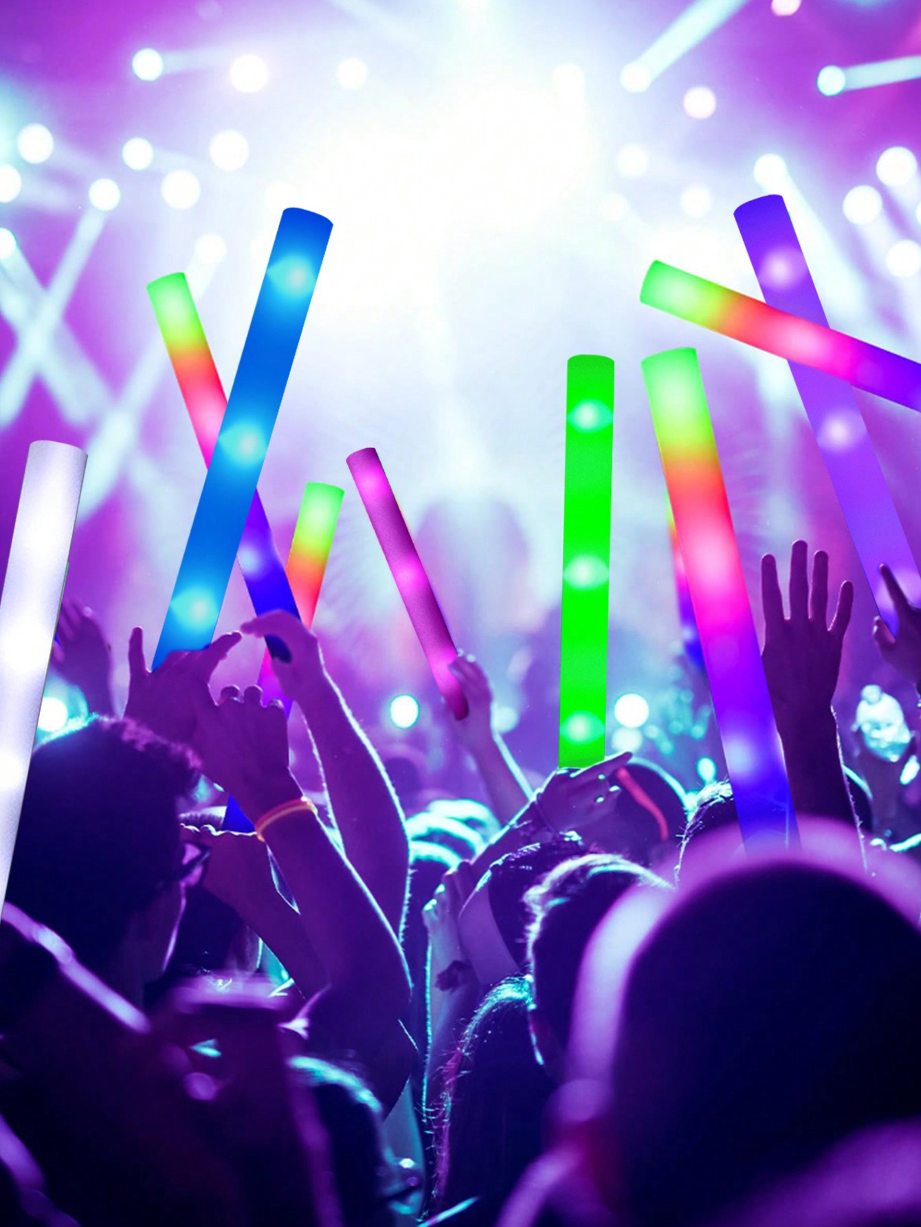 Tongkat cahaya busa LED, 20/30 - Flashing Led Foam Sticks Party ulasan dan harga