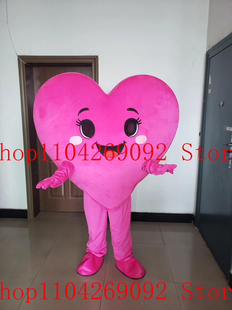 Kostum Maskot Hati Merah Muda  - Costumes ulasan dan harga