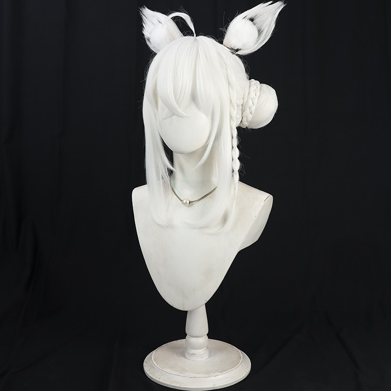 Wig Cosplay Shirakami Fubuki V - Anime Cosplay Wig Heat Resistant ulasan dan harga
