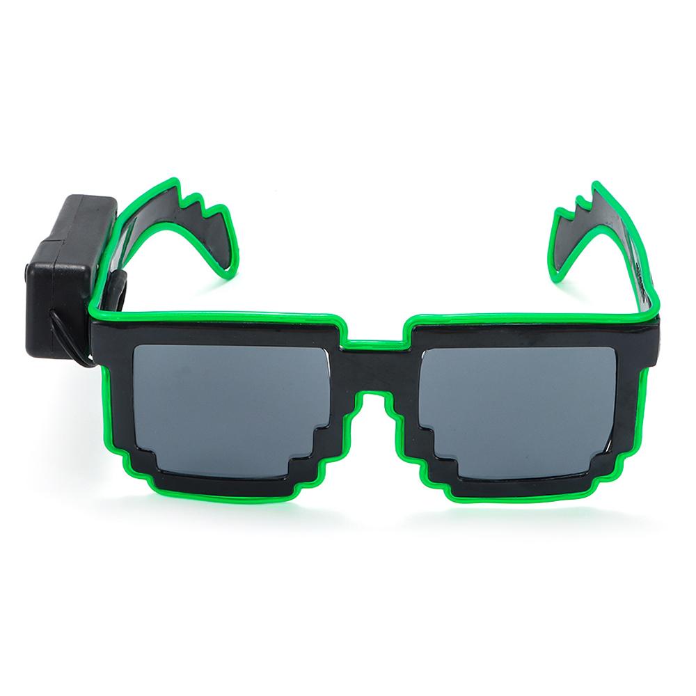 Novel mosaik kacamata LED nirk - Glow In The Dark Party Glasses ulasan dan harga
