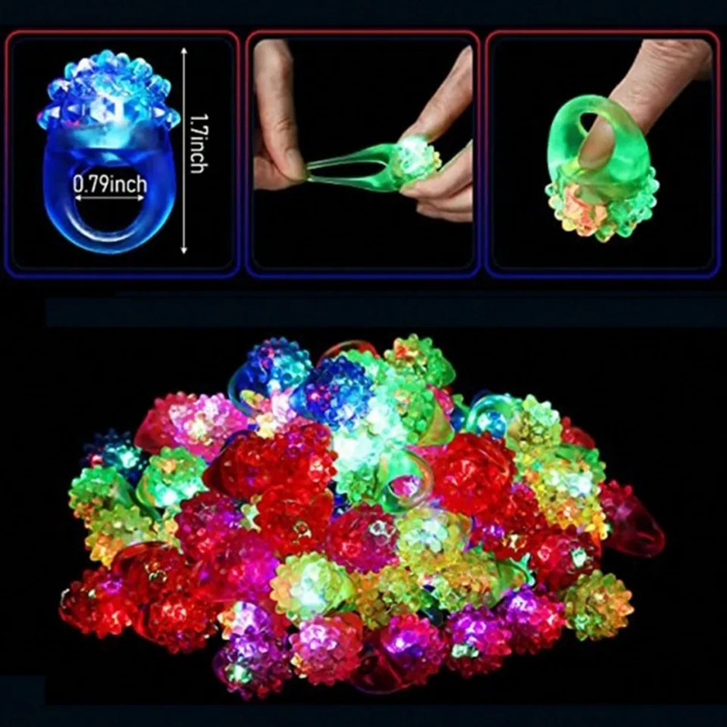 Lampu cincin LED menyala dalam - Glow In The Dark Party Glasses ulasan dan harga
