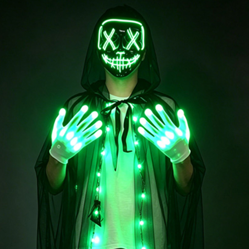 Set Topeng Tengkorak LED dan S - Led Purge Mask Halloween ulasan dan harga