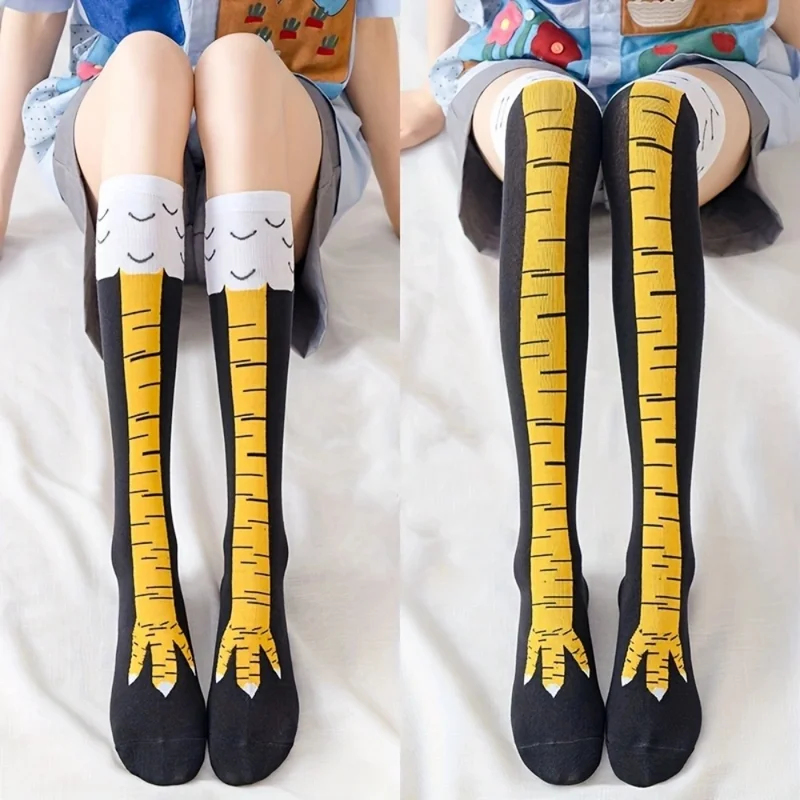 1/2 pasang Kaus Kaki Panjang M - Funny Chicken Leg Socks ulasan dan harga