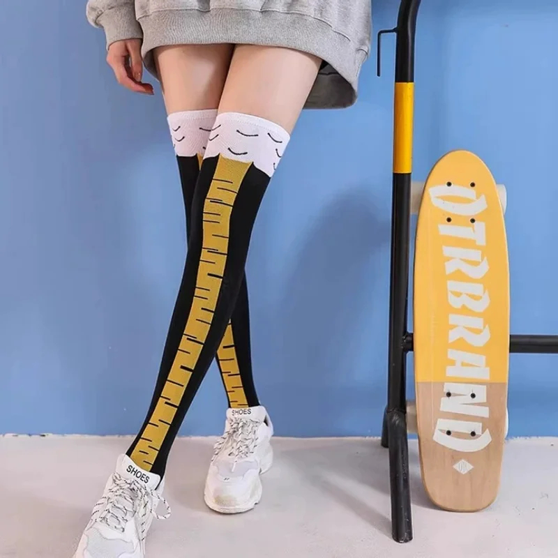 1/2 pasang Kaus Kaki Panjang M - Funny Chicken Leg Socks ulasan dan harga