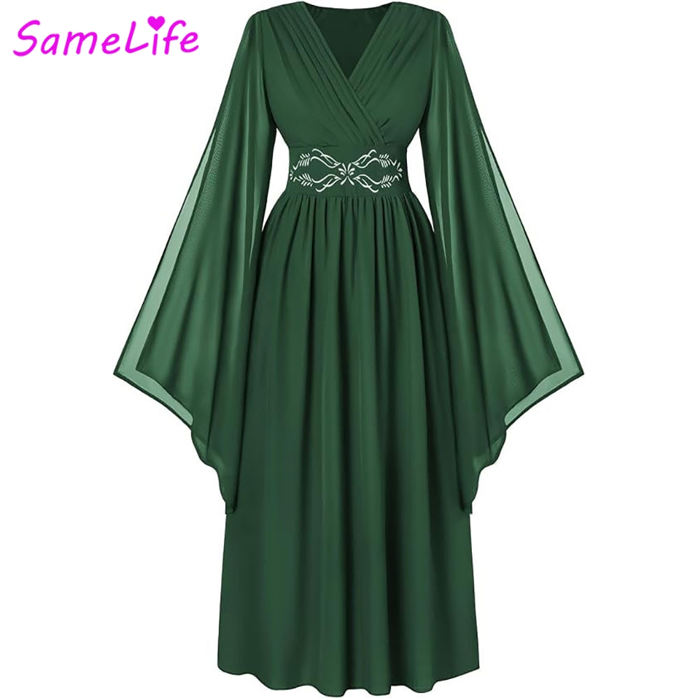 Gaun Cosplay Putri Abad Perten - Medieval Renaissance Dress Women ulasan dan harga